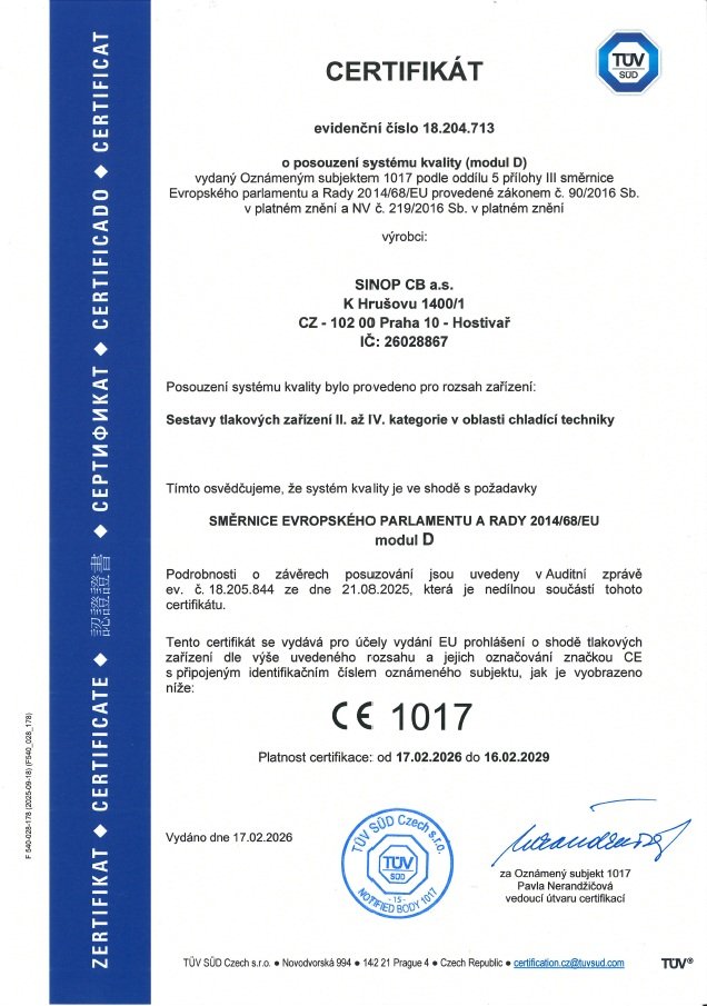 Sestavy tlakových zařízení