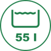 Zásoba vody: 55 l